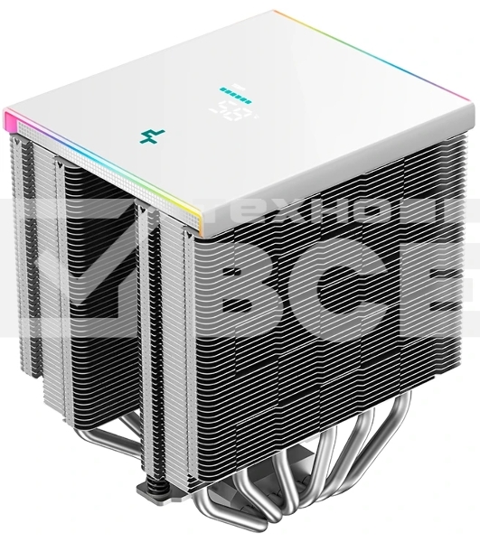 Кулер для процессора DEEPCOOL AK620 DIGITAL SE WH LGA20XX/1700/1200/115X/AM5/AM4 (9шт/кор, TDP 260W, PWM, DUAL Fan 120мм, 6 тепл. трубок, ARGb, белый) RET (R-AK620-WHADMN-GJD)