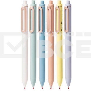 Ручка гелевая автоматическая Deli EG338-BK ассорти, d=0.5мм, черные чернила