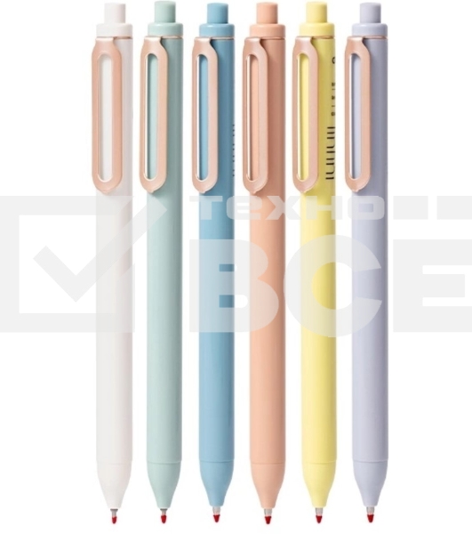 Ручка гелевая автоматическая Deli EG338-BK ассорти, d=0.5мм, черные чернила