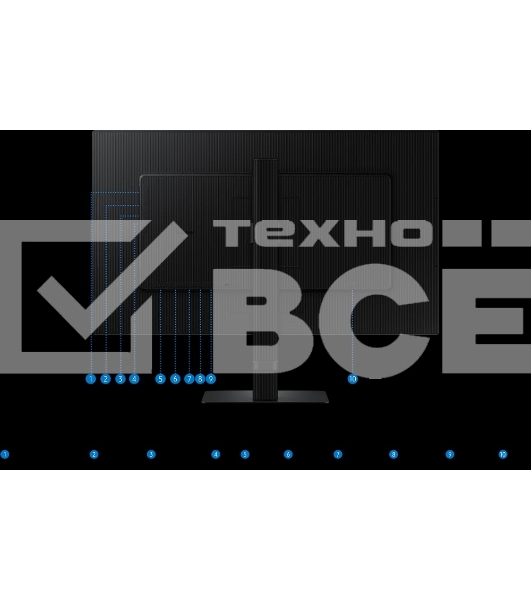 Монитор 27' Samsung ViewFinity S6 S60UD LS27D604UAIXCI IPS 2560x1440, 100 Гц, 5 мс, 16:9, 350 кд/м², 1xHDMI, 1xDP, 1xUSB-C, 3xUSB, 1x3.5 мм, черный