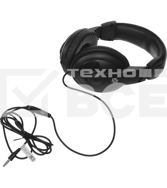 Проводные наушники Oklick HP-M211V черный, полноразмерные, Jack 3.5 мм