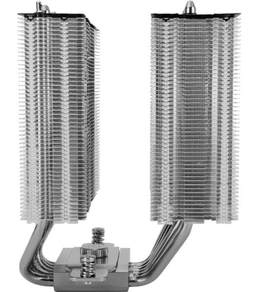 Кулер для процессора Thermalright Royal Knight 120 SE (4-pin PWM, 155мм, Ni/Cu, 6x6мм, 2x120мм, 66.17CFM/59CFM, 25.6dBA/26.1dBA, 1500RPM/1800RPM, S: 1200, 1700, 1851, 115X, AM4, AM5, silver, black)