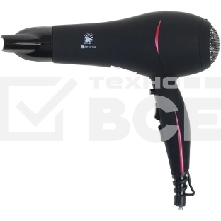 Фен Василиса ФН6-2200 черный/малиновый, 2200 Вт, ионизация