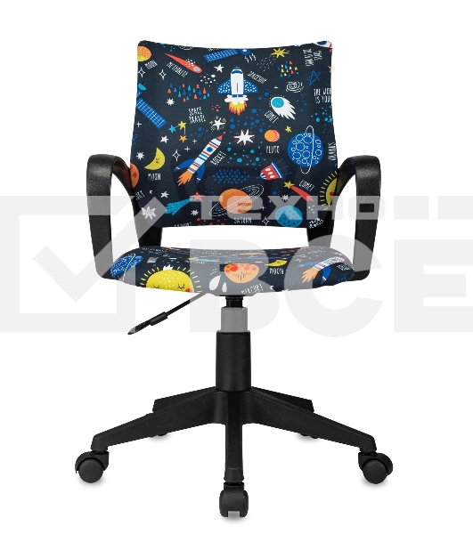 Кресло детское Бюрократ Burokids 1 мультиколор шаттл крестов. пластик