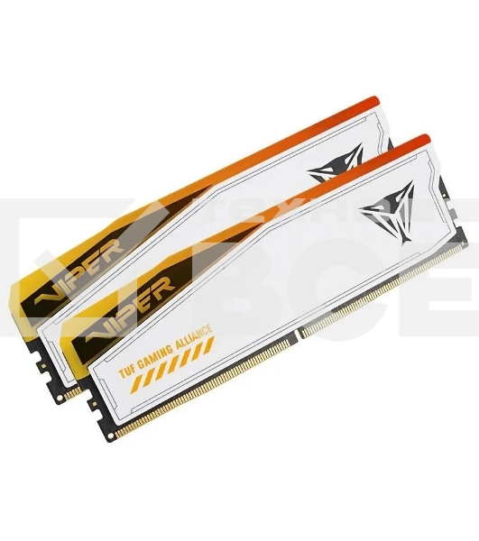 Оперативная память Patriot Viper Elite 5 TUF Gaming, DDR5, 32GB (2x16 GB), 6000 MHz, CL36, радиатор, RGB, белый