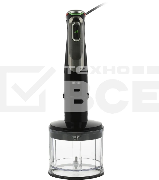 Блендер погружной Braun MQ9135XI черный/серебристый