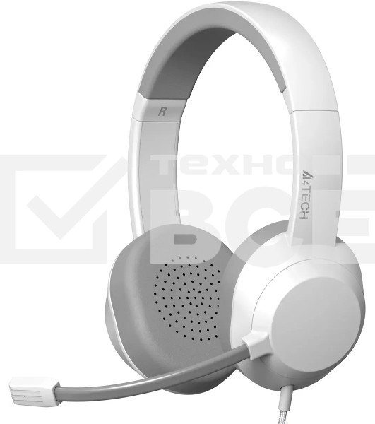 Наушники с микрофоном A4Tech Fstyler FH150U белый/серый 2м накладные USB оголовье (FH150U WHITE)
