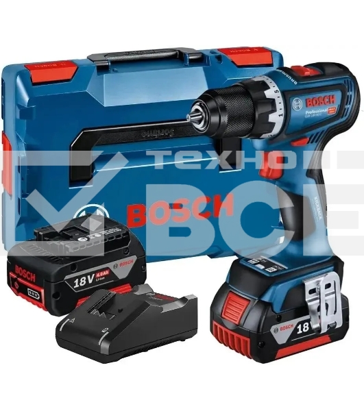 Дрель-шуруповерт Bosch GSR 18V-90 Аккумуляторная, Кейс
