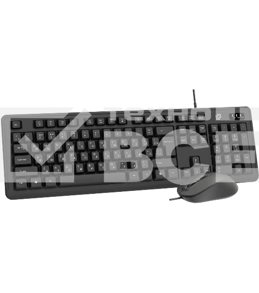 Комплект клавиатура+мышь Оклик S605 проводной USB 1800 DPI черный