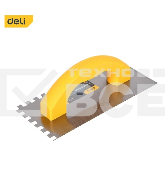 Кельма зубчатая прямоугольная Deli DL509310 230х100мм