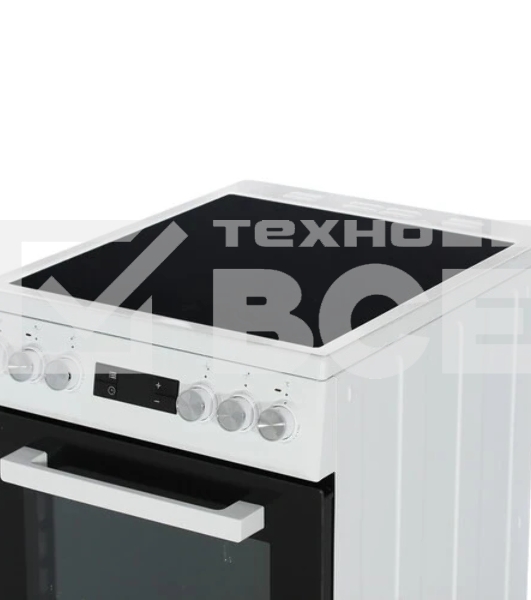 Плита электрическая Beko FSM57300GW белый, конфорок 4 электрических, духовка 55 л, 50 см x 85 см x 60 см