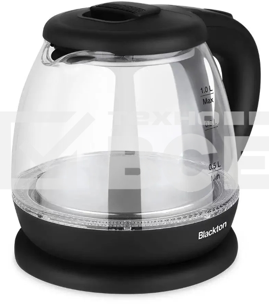 Чайник электрический Blackton Bt KT1802G черный, 1500 Вт, 1 л.