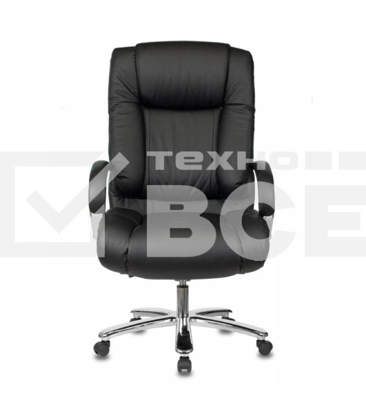 Кресло руководителя Бюрократ T-9925SL/BLACK черный, кожа, крестовина хром