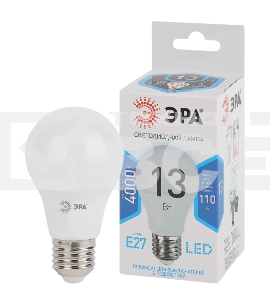 Лампа светодиодная ЭРА Б0020537 LED smd A60-13W-840-E27