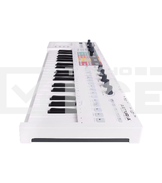 Клавиатура MIDI [430211] Arturia [KeyStep Pro] 37 клавиш, 4-дорожечный секвенсор до 64 шагов, 4 группы разъемов для работы с аналоговым оборудованием и модулями, 24-частный секвенсор ударных, арпеджиатор, разъемы MIDI In/Out, Sync In/Out, CV/Gate Outs