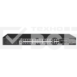Коммутатор управляемый L2 PoE OSNOVO SW-8244/L(400W) Gigabit Ethernet на 24 RJ45 PoE + 4 x GE Combo Uplink, до 30W на порт, суммарно до 400W