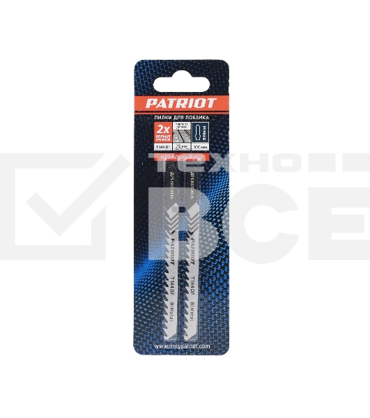 Пилка для лобзика EDGE by PATRIOT T144DF по дереву, 2шт в блистере