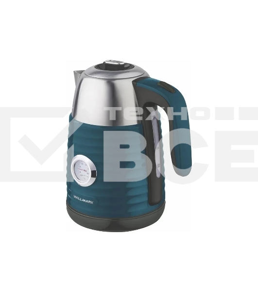 Чайник электрический Willmark WEK-1738PST (1.7л, двойные стенки, эффект термоса, термометр, 2200Вт) Изумрудный