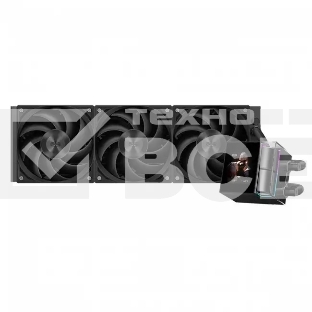 Система охлаждения Water Cooling System PCCooler DS360 Display BK (310W, 360мм, LED, Black, ARGb Pump/Fans: 3x120мм, 90.56CFM, 39.8dBA, 2500RPM/Pump height 65мм, 15dBA, 2600RPM, Rad thickness 27мм/S: 1851, 1700, 1200, 115X, AM5, AM4)