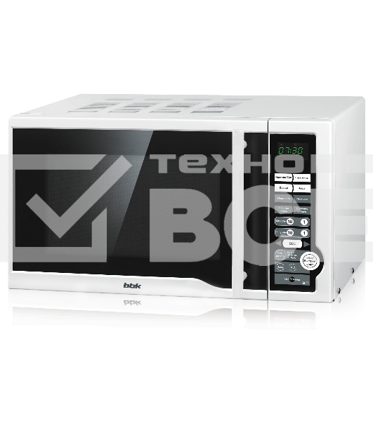 Микроволновая печь BBK 20MWS-770S/W белый, 20 л, 700 Вт, переключатели - кнопки
