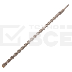 Бур по бетону Denzel двойная спираль, Cobalt W-tip, 22x600 мм, SDS PLUS, фото 1