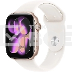 Умные часы Apple Watch Series 11 A3333 46мм OLED корп.розовое золото Sport Band рем.белый разм.брасл.:160-210мм (MEV74LW/A), фото 1