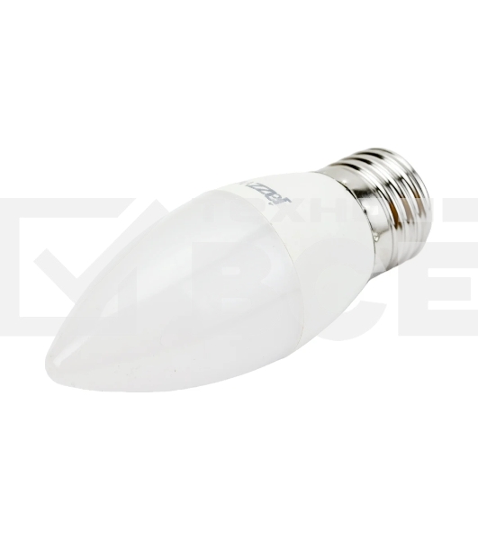 Лампа светодиодная JazzWay PLED-ECO-C37 5Вт свеча 3000К теплый белый E27 400лм 230В