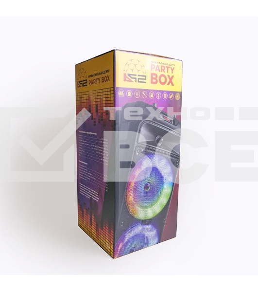 Мидисистема B52 Party Box, 40Вт (20Вт*2), АКБ 4500мА/ч,BT (до10м), USB, FM, провод. микроф.