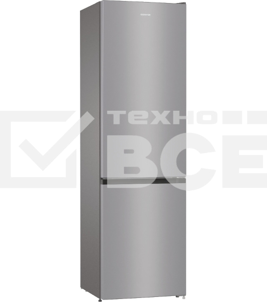 Холодильник Gorenje NRK6201ES4 серебристый двухкамерный 235/96 л морозилка снизу, No Frost