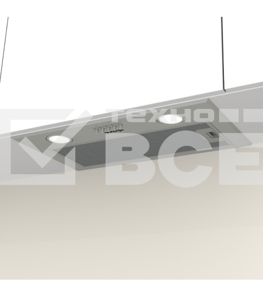 Вытяжка встраиваемая Gorenje BHI526E6X нержавеющая сталь, 52 см, 677 куб. м/ч, 61 дБ