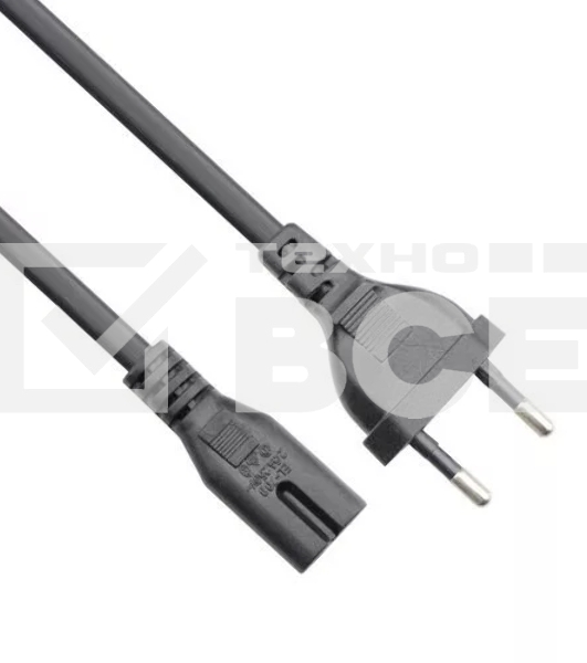Кабель для аудио-видео техники IEC-320-C7--розетка 220V, 2-pin, 1,8м, медь, VCOM