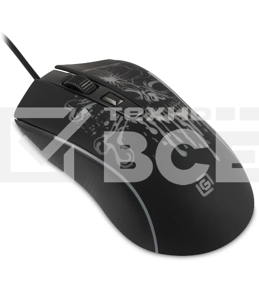 Мышь проводная Oklick 702G черный, 3600 dpi, USB, кнопки - 4