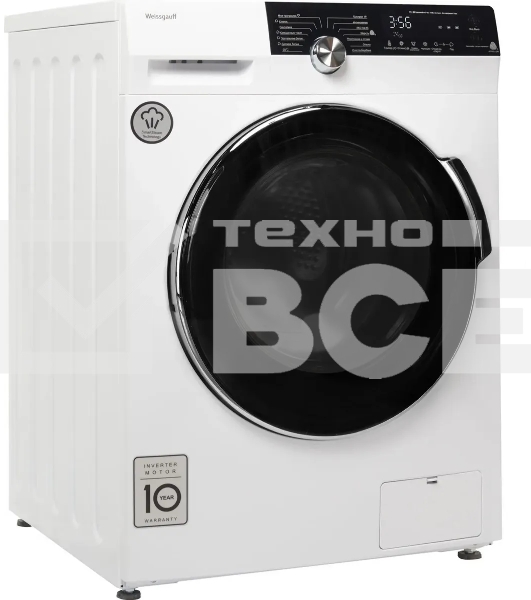 Стиральная машина Weissgauff WM 59412 DC Inverter Steam класс: A+++ загр.фронтальная макс.:12кг белый