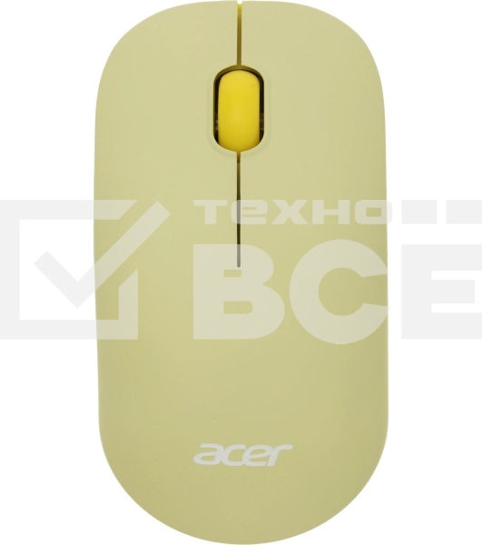 Клавиатура + мышь Acer OCC205 беспроводной USB, 1200 dpi, зеленый/желтый