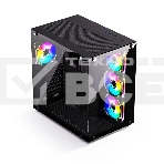 Компьютерный корпус ABR Sea View Black (1*USB Type-C, 2*USB 2.0, HD Audio, 4xRGB Fan, ATX, Micro-ATX), фото3
