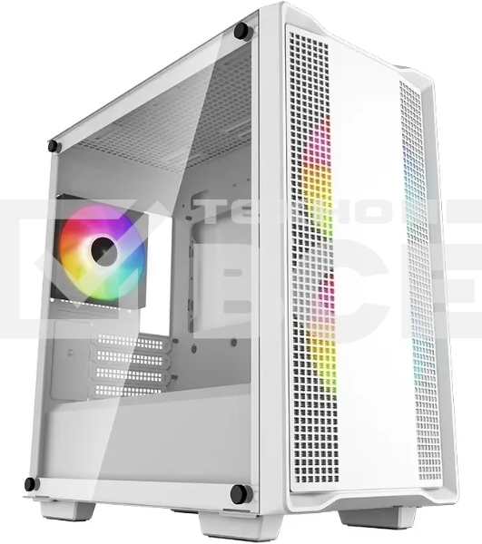 Компьютерный корпус DeepCool CC360 WH ARGb (R-CC360-WHAPM3-G-1) (mATX, без БП, 2xUSB, с окном)