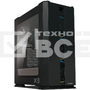 Компьютерный корпус ZALMAN X3, ATX, BLACK, WINDOW, 2x3.5