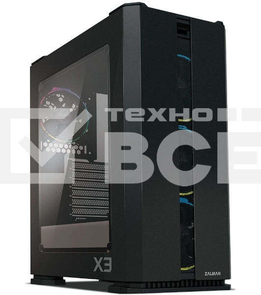 Компьютерный корпус ZALMAN X3, ATX, BLACK, WINDOW, 2x3.5
