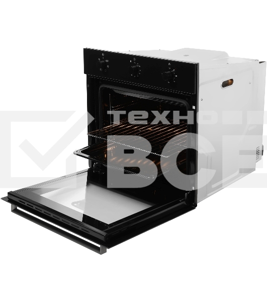 Духовой шкаф Электрический Hyundai HEO 6631 BG черное стекло