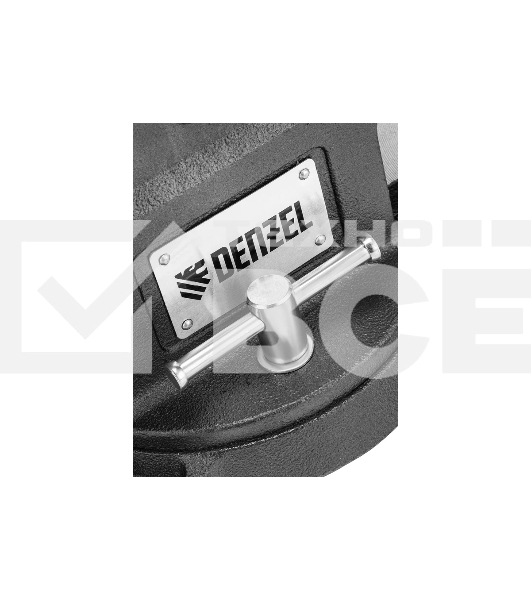 Тиски слесарные Denzel BVH-125, 125 мм, поворотные, стальная направляющая, с наковальней