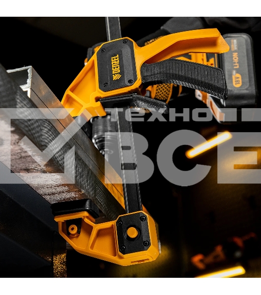 Струбцина Denzel F-образная, быстрозажимная, 300 х 80 мм, усиленный нейлоновый корпус