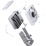 Кулер для процессора JONSBO CR-1000 V2 PRO ARGB (230W, 4-pin PWM, 157мм, Al/Cu, 6x6мм, ARGB, 1x120мм, 59.48CFM, 32.0dBA, 1500RPM, S: 1700/1200/115X, AM4/AM5 белый), фото3