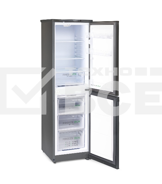 Холодильник Бирюса W420 графит двухкамерный 125/80л морозилка снизу