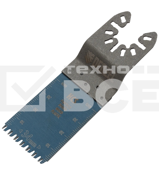 Насадка для МФИ Denzel режущая пазовая прямая, HCS, по дереву, ламинату, 34 х 2,5 мм, крупный зуб