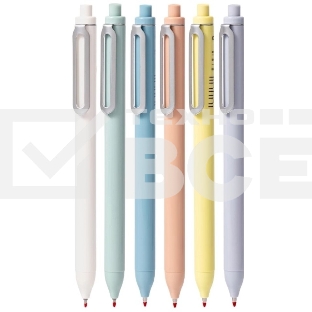 Ручка гелевая автоматическая Deli EG338-BL ассорти, d=0.5мм, синие чернила