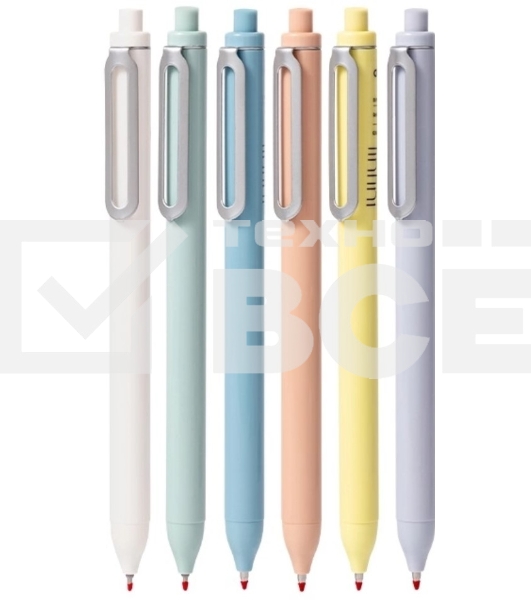 Ручка гелевая автоматическая Deli EG338-BL ассорти, d=0.5мм, синие чернила