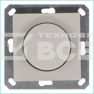 Светорегулятор Jasmart поворотно-нажимной (диммер) LED 30-400Вт 1gang 2way механизм тауп