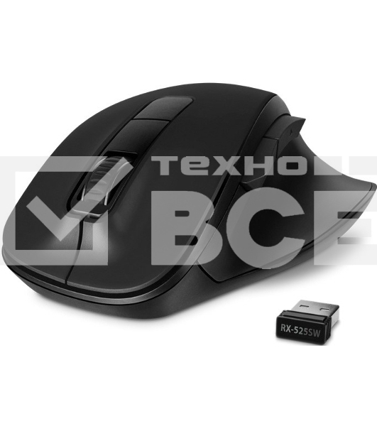 Мышь беспроводная SVEN RX-525SW черная (бесшумн. кл., 5+1кл. 600-1400DPI, Soft-touch, блист.)
