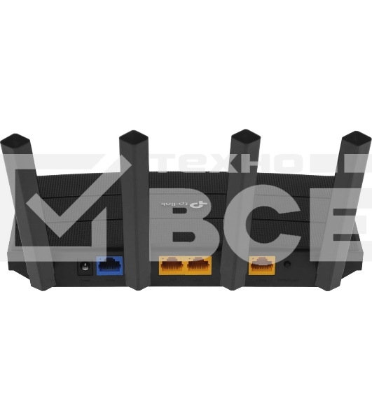 Роутер TP-Link AX1500 Dual-Band Wi-Fi 6 RouterSPEED: 300 Mbps at 2.4 GHz + 1201Mbps at 5 GHzSPEC: 4× Antennas, 1GHz Dual Core CPU, 1× Gigabit WAN Port + 3× Gigabit LAN Ports, 1024-QAM, OFDMAFEATURE: Tether App, WPA3, Access Point Mode, IPv6 Supported, IPTV, Bea