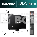 Телевизор Hisense 55' 55U8Q темно-серый LED UHD 120Hz Smart TV, фото11